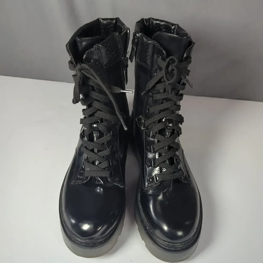 Circus by Sam Edelman Sanders Platform Combat Boots – Black